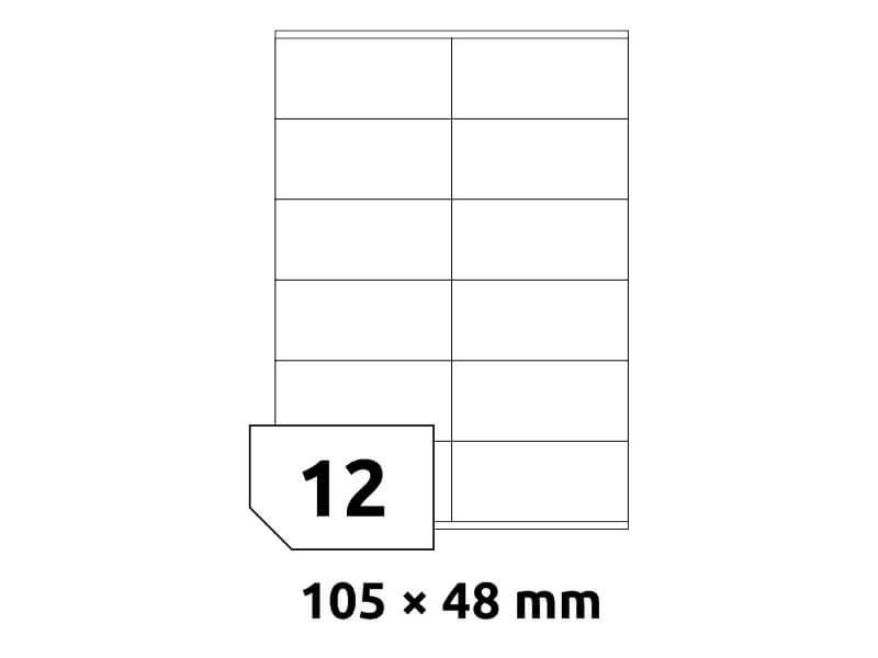 Rayfilm R0100.0913A samolepící 105x48mm bílé 100 listů