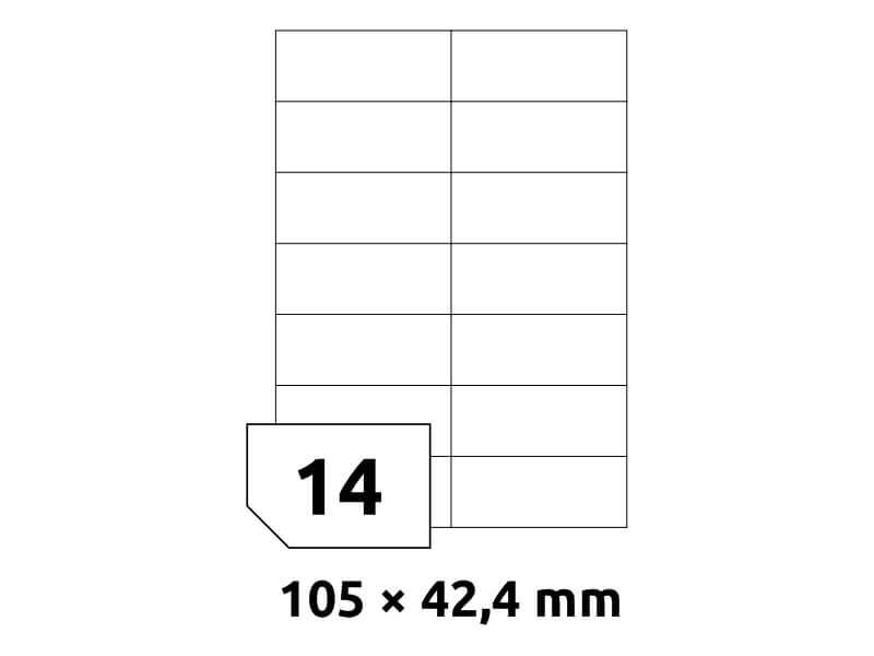 Rayfilm R0100.0911A samolepící 105x42,4mm bílé 100 listů