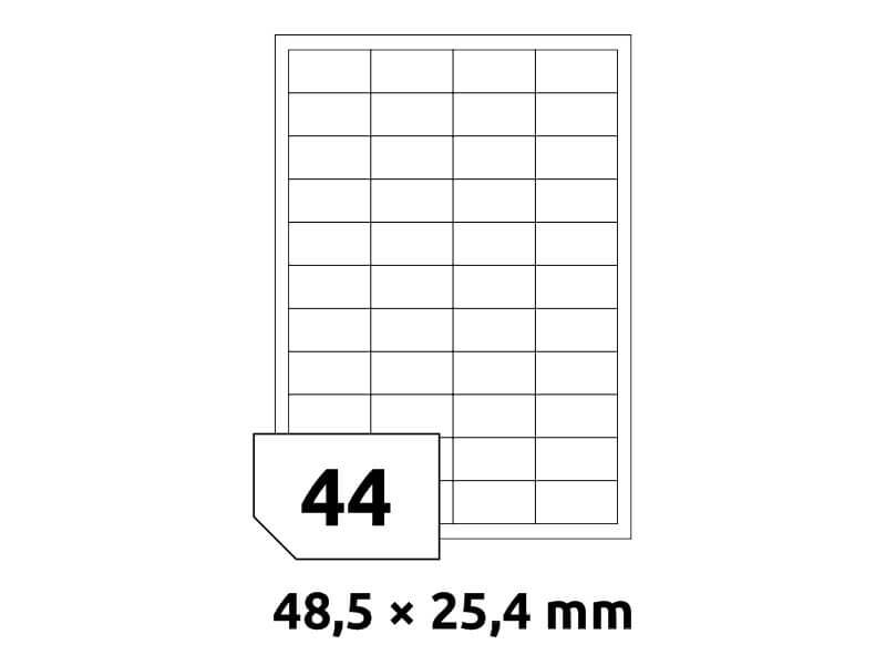 Rayfilm R0100.0203A samolepící 48x25,4mm bílé 100 listů
