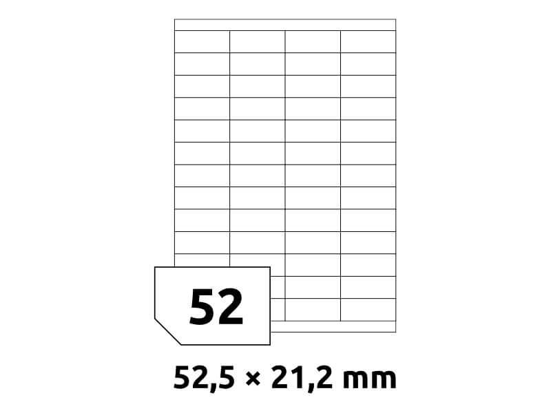Rayfilm R0100.0302A samolepící 52,5x21,2mm bílé 100 listů