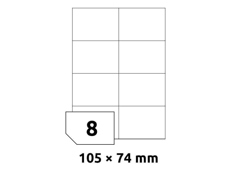 Levně Rayfilm R0100.0918A samolepící 105x70mm bílé 100 listů