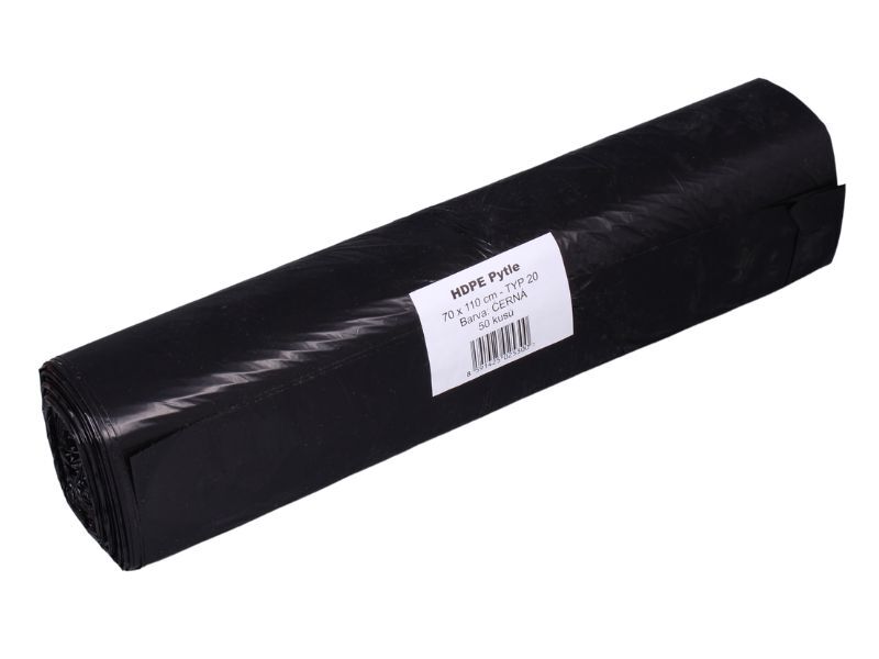 Levně TAVOBAL Polyetylenové pytle černé 120 l, role 50 ks, typ 20