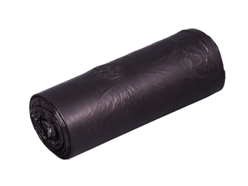 Levně Pytle na odpadky HDPE 60l, 63*74 cm, černé, role 50 ks
