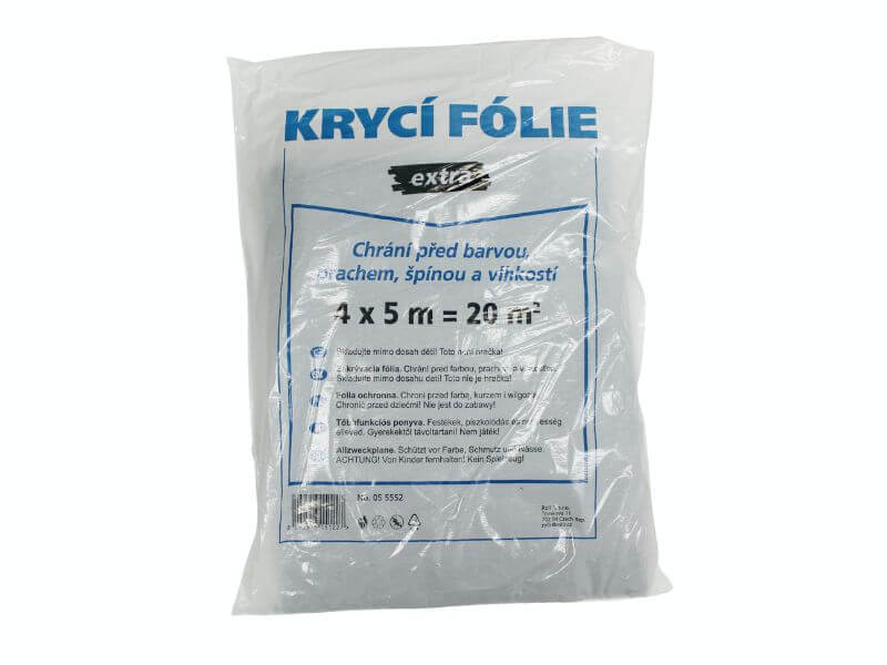 Roll R Zakrývací folie extra silná 4*5 m, šedá 055552