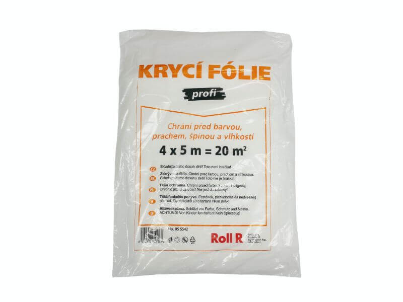Levně Roll R Folie krycí profi, 4*5 m, čirá 055542