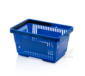 Plastový košík s 1 držadlem, 300*440*230 mm, modrý