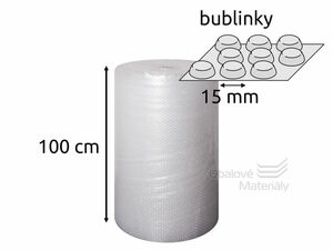 Bublinková fólie - průměr bubliny 1,5 cm, role 100cm*100m