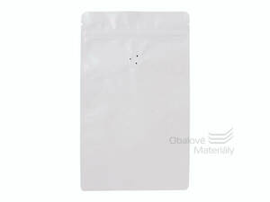 Doypack sáček s ventilem 160*270 mm, 250 g, bílý mat, 10 ks