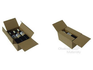 Krabice na víno - 6 lahví 315*232*165 mm s proložkou