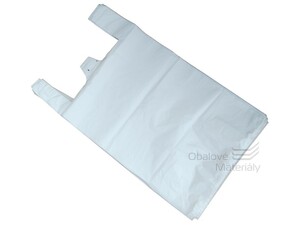 Mikroténová taška 20kg SILNÁ, 42+24*75 cm, balení blok 50 ks, bílá