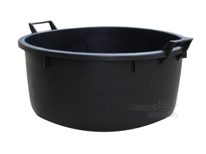 Plastová káď s uchy, 100 l, černá - regranulát