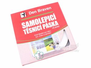 Samolepící těsnící páska do oken a dveří Den Braven 9 mm*2 mm*20 m, bílá