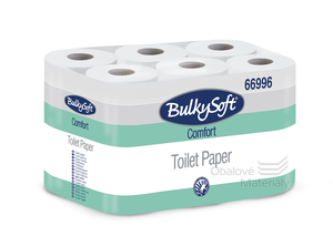 Toaletní papír Comfort, 12 rolí v balení, návin 18m/role, 2-vrstvý, celulóza-mix