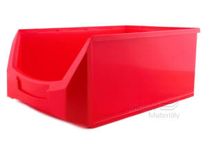 Plastová ukládací bedna "D" červená, 500*310*200 mm