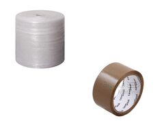 Set bublinková fólie 50cm + hnědá lepicí páska