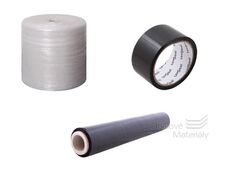 Set bublinková fólie 50cm + černá lepicí páska + černá stretch fólie