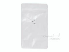 Doypack sáček s ventilem 110*185 mm, 75 g, bílý mat, 10 ks