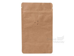 Doypack sáček s ventilem, 110*185 mm, 75 g, KRAFT/AL/PE - 10 ks