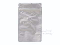 Doypack sáček s ventilem, 110*185 mm, 75 g, ALU lesklý, 10 ks