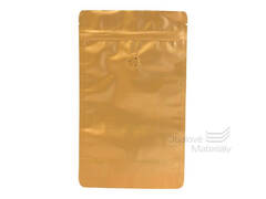 Doypack sáček s ventilem 160*270 mm, 250 g, zlatý mat, 10 ks