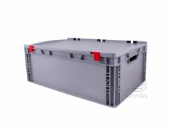 Euro přepravka s víkem 600*400*220 mm, šedá