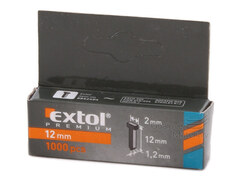 Hřebíky EXTOL PREMIUM pro sponkovací pistole, balení 1000ks, 12mm, 2,0*0,52*1,2mm