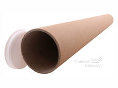 Papírový tubus 750*70*3 mm, plastová uzavírací víčka