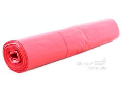 Plastové pytle LDPE 120l, 70*110 cm, typ 100, role 15 ks, červené