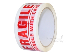 Lepící páska 48mm*66m, s potiskem FRAGILE červeno-bílá