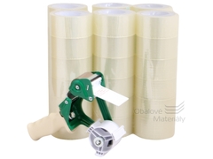 36 ks lepící pásky 48 mm*66 m a odvíječ lepící pásky