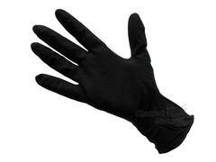Rukavice nitrilové extra silné s gripem, 50 ks černé, vel. M