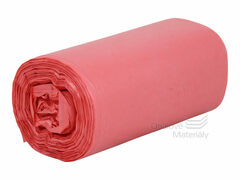 Odpadkové pytle LDPE 60l, 60*70 cm, červené, role 50 ks