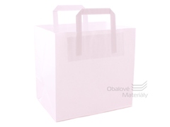 Taška 28*17*27 cm, bílý kraftový papír 80 g