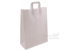 Taška 32*13*42,5 cm, bílý kraftový papír 80 g