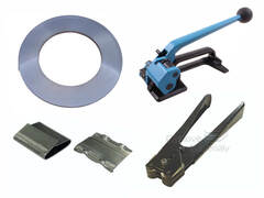 Sada ocelové vázací pásky, kovových spon, napínače a páskovacích kleští šíře 16 mm