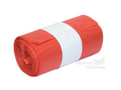 Odpadkové pytle HDPE 30 l, 50*60 cm, role 25 ks, červené