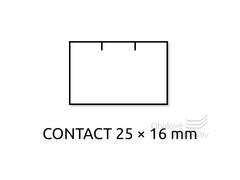 Cenové etikety BÍLÉ pro dvouřádkové etiketovací kleště 2ř/10míst, 25*16 mm