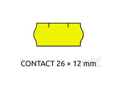 Cenové etikety REFLEXNÍ ŽLUTÉ, 10 míst 26*12 mm - 6 ks