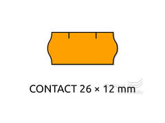 Cenové etikety REFLEXNÍ ORANŽOVÉ, 10 míst 26*12 mm - 6 ks