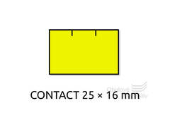 Cenové etikety REFLEXNÍ ŽLUTÉ, 10/10 míst 25*16 mm - 6 ks