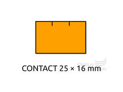 Cenové etikety REFLEXNÍ ORANŽOVÉ, 10/10 míst 25*16 mm - 6 ks