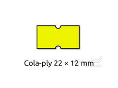 Cenové etikety REFLEXNÍ ŽLUTÉ, 8 míst 22*12 mm - 6 ks