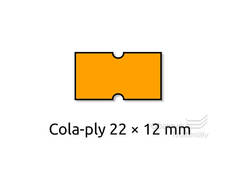 Cenové etikety REFLEXNÍ ORANŽOVÉ, 8 míst 22*12 mm - 6 ks