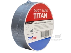 TITAN lepící páska DUCT tape, 50 mm * 50 m, šedá
