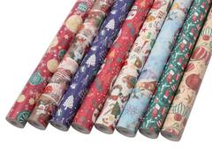 Vánoční balicí papír 70*500 cm, různé motivy