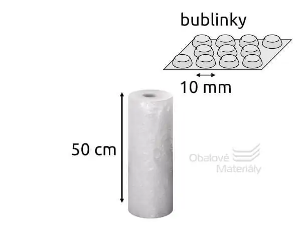 Bublinková fólie 50 cm, role 10 m