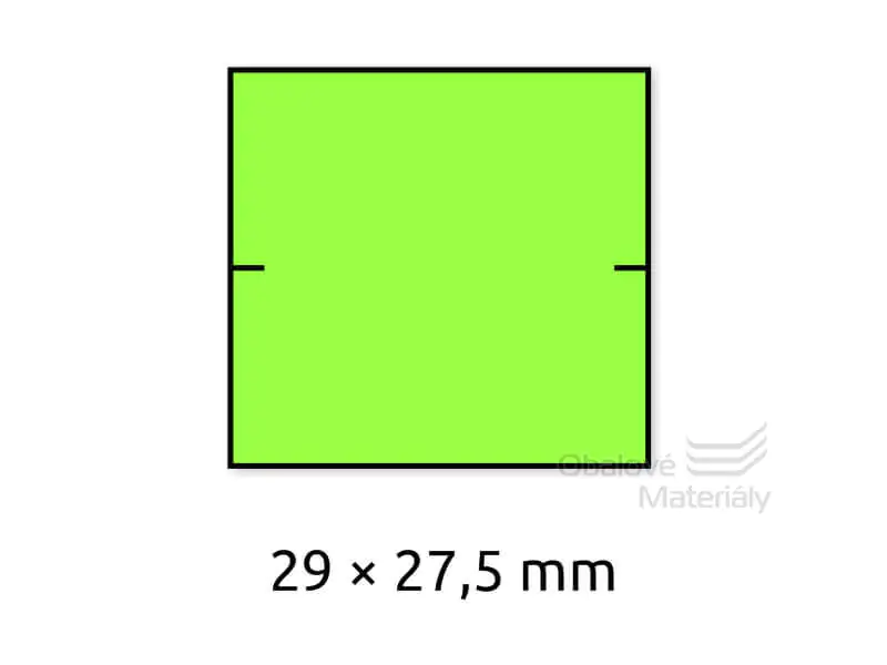 Cenové etikety ZELENÉ pro etiketovací kleště 3ř/11míst, 29*27,5 mm